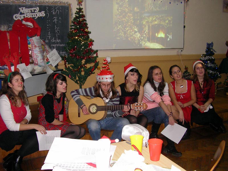 XI E students, Brit Club, Christmas