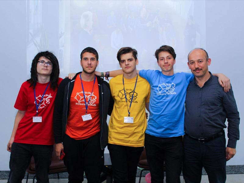 Toader Alexandru Petru, Dima David Daniel, Ion Alexandru, Mocanu Alexandru Iulian and tutor teacher Ferhat Travaci